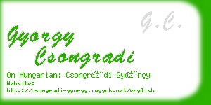 gyorgy csongradi business card